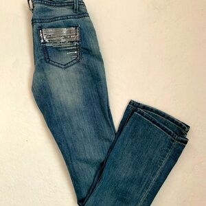 Mossimo Bootcut Glam Distressed Jeans